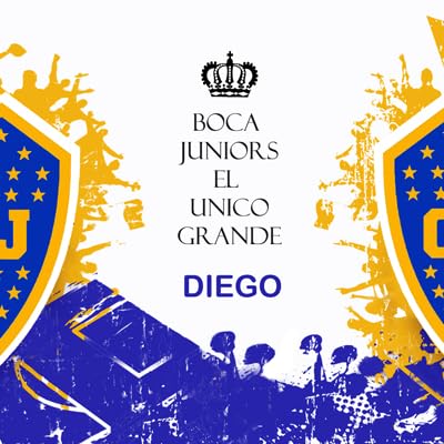 Taza de cerámica de boca personalizada con nombre, regalos para fanáticos del futbol todos los equipos 325 ml para café, té, apta para microondas y lavavajillas (Boca)