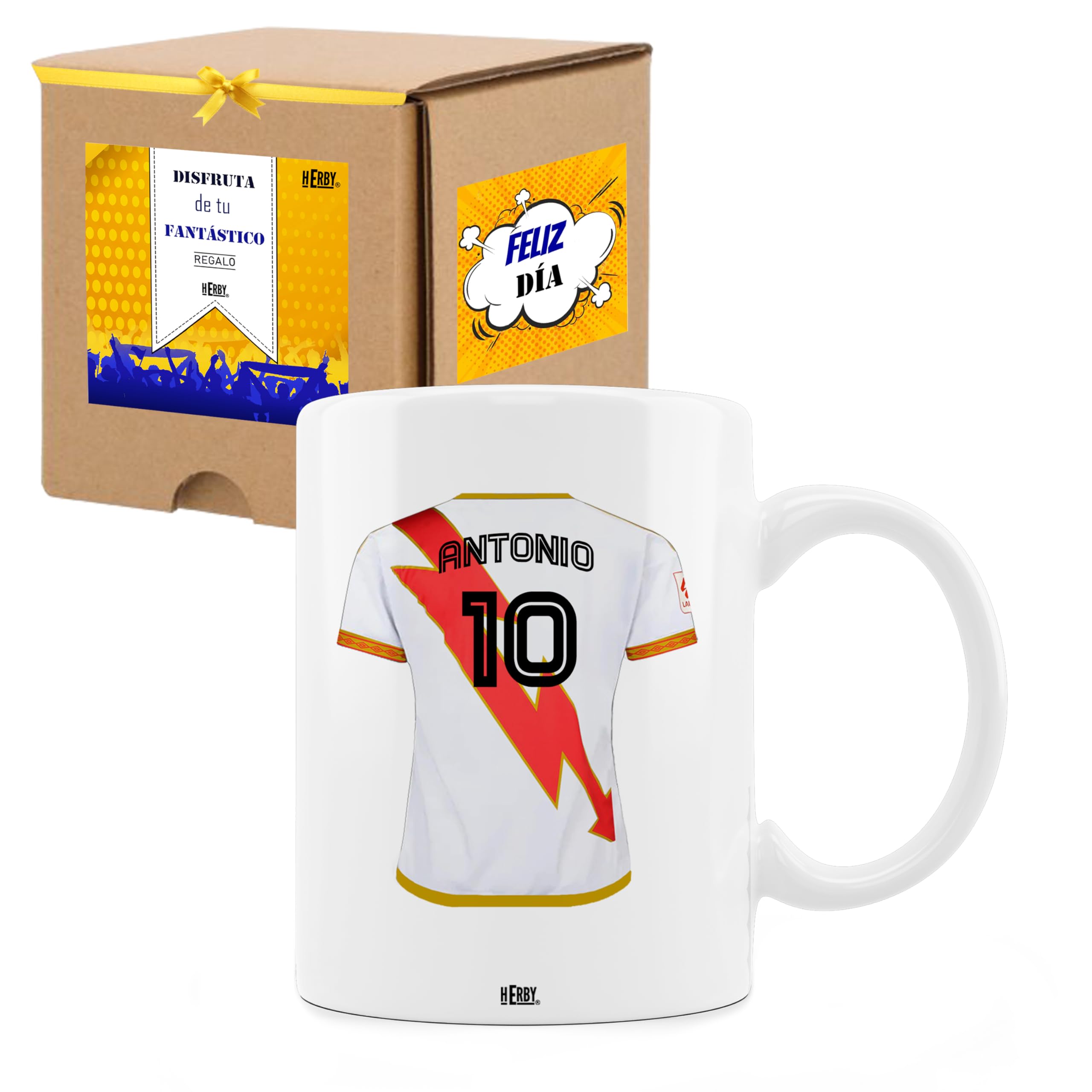 Taza Alavés Cerámica Personalizada Diseño Camiseta 325 Ml Regalo Ideal Para Aficionados Detalle Único Día Del Padre Cumpleaños Fanáticos Futbol Resistente Lavavajillas Microondas (Alavéscerámica)