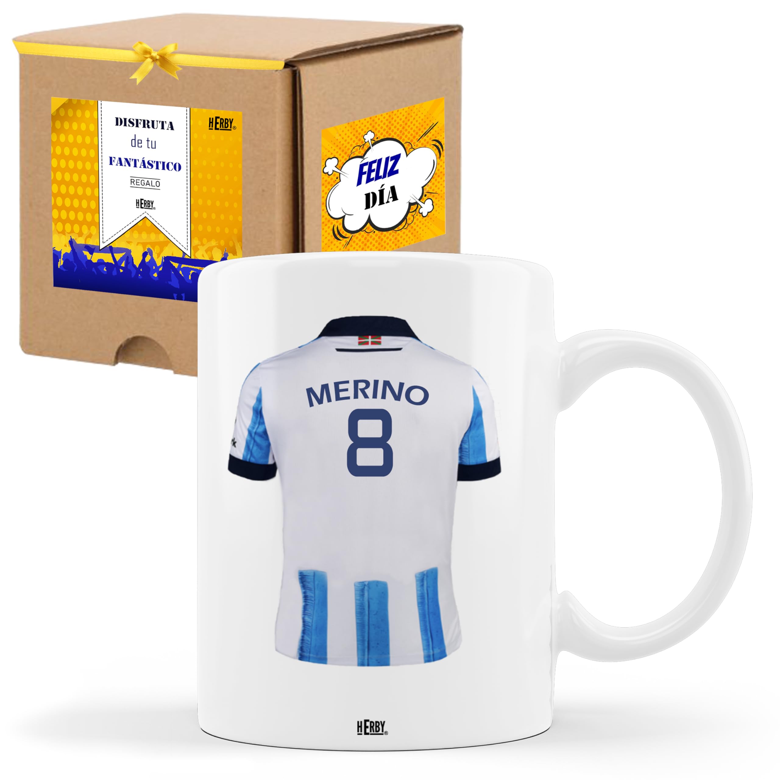 Taza Alavés Cerámica Personalizada Diseño Camiseta 325 Ml Regalo Ideal Para Aficionados Detalle Único Día Del Padre Cumpleaños Fanáticos Futbol Resistente Lavavajillas Microondas (Alavéscerámica)