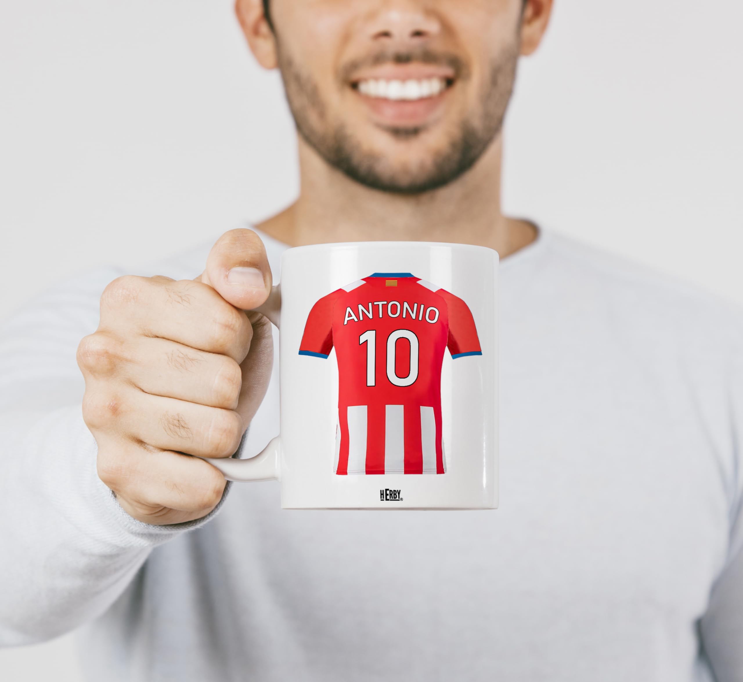 Taza Alavés Cerámica Personalizada Diseño Camiseta 325 Ml Regalo Ideal Para Aficionados Detalle Único Día Del Padre Cumpleaños Fanáticos Futbol Resistente Lavavajillas Microondas (Alavéscerámica)