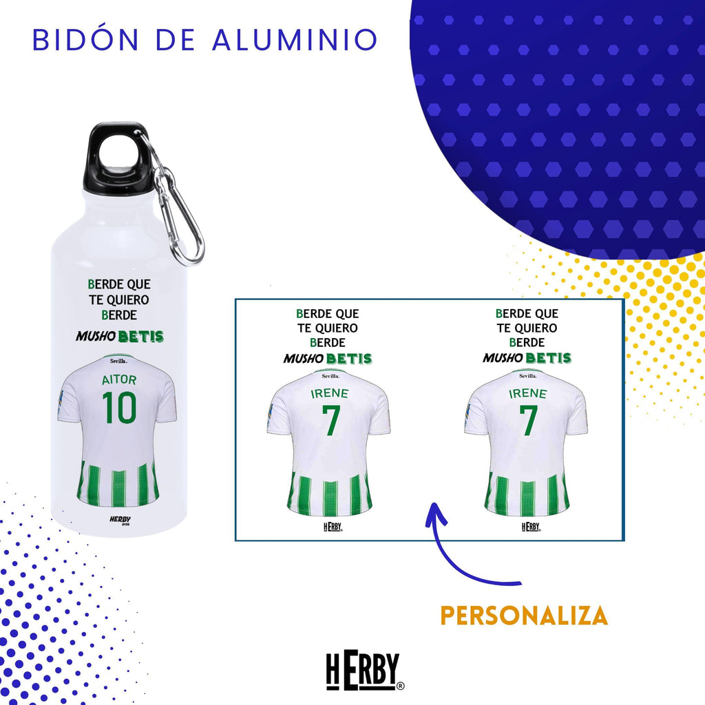 botella de agua del Alaves para niños personalizada con nombre y número es un bidón de aluminio liviano para fanáticos del futbol cantimplora del Alaves de 600 ml con dos tapones(Alavesbidón)