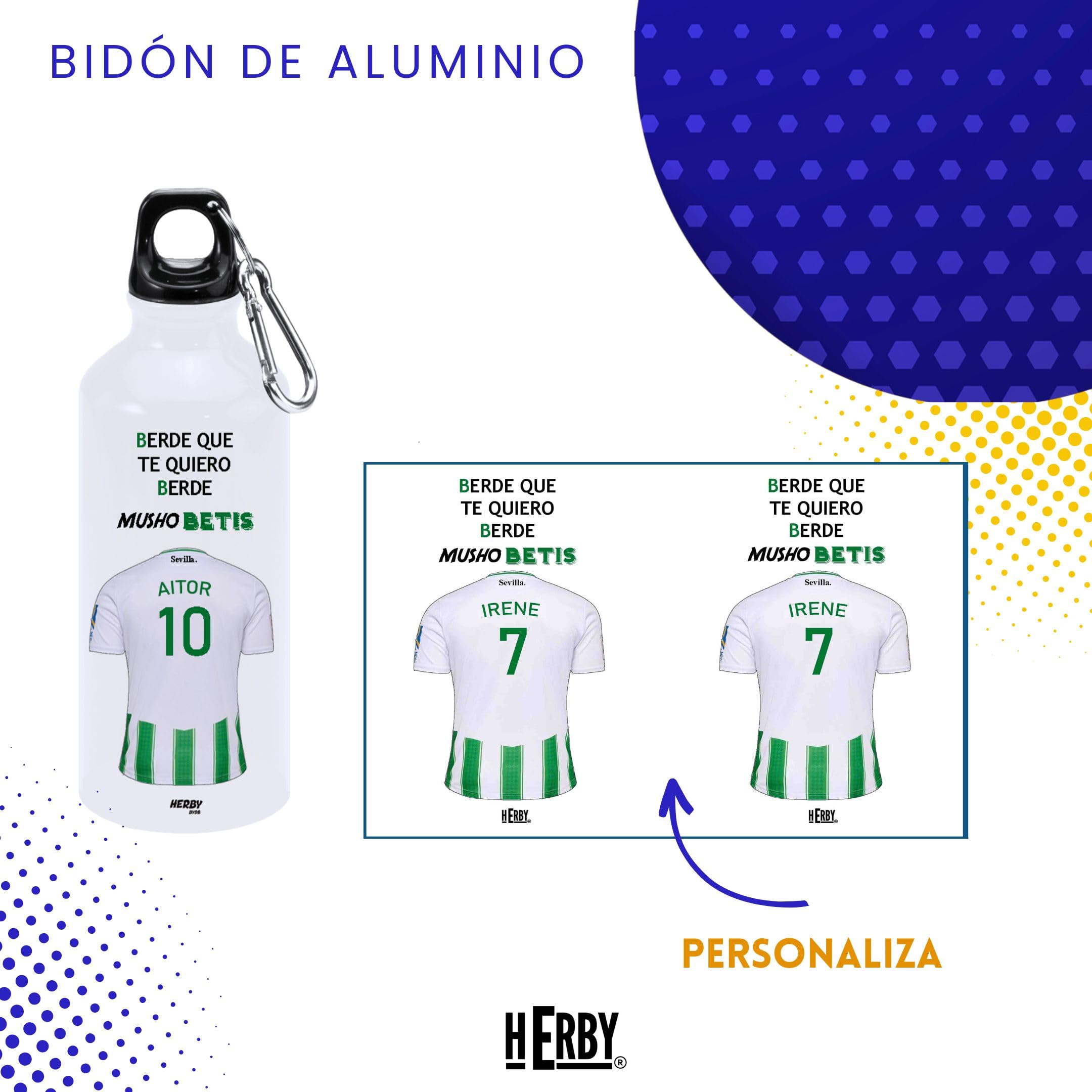 botella de agua del Alaves para niños personalizada con nombre y número es un bidón de aluminio liviano para fanáticos del futbol cantimplora del Alaves de 600 ml con dos tapones(Alavesbidón)