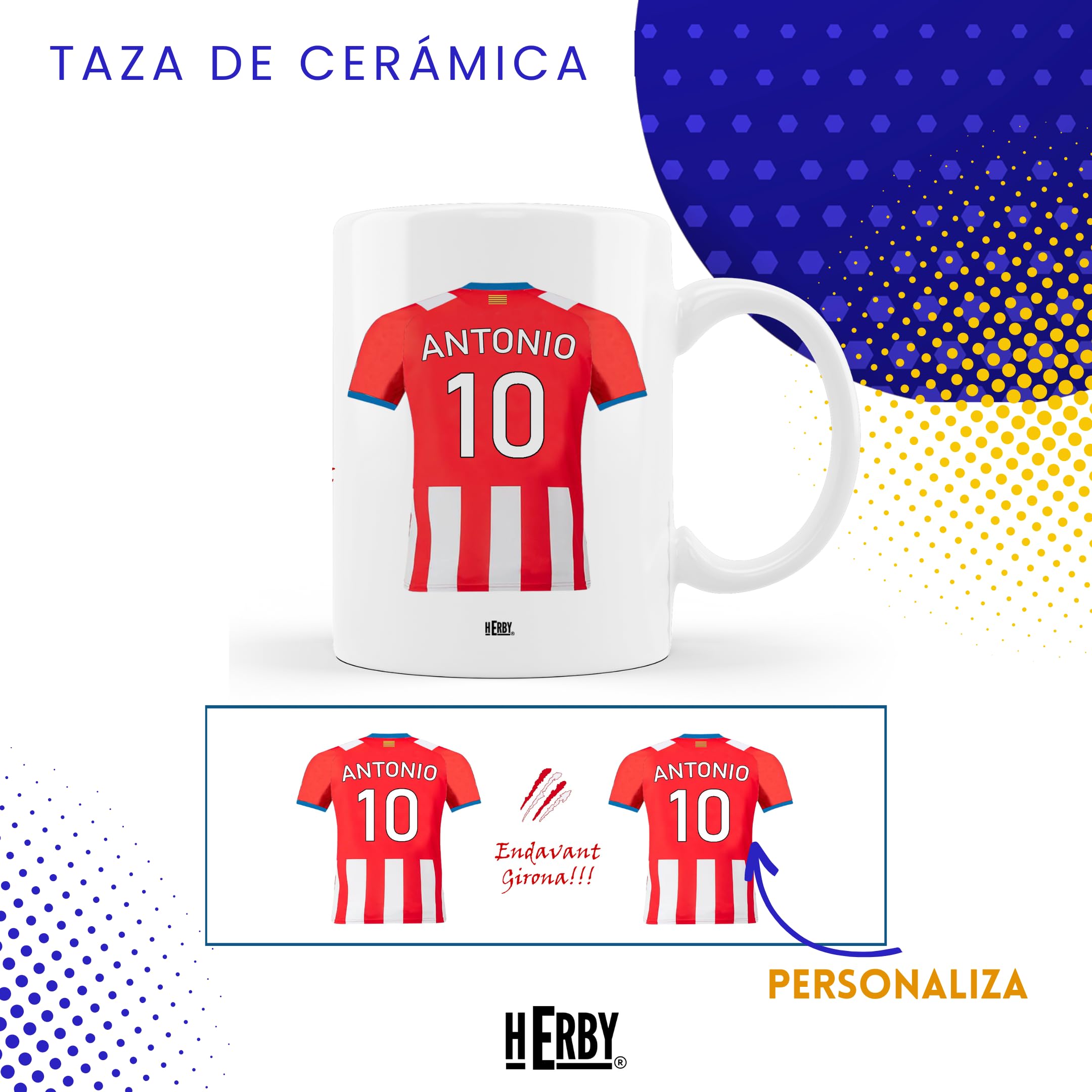 Taza Alavés Cerámica Personalizada Diseño Camiseta 325 Ml Regalo Ideal Para Aficionados Detalle Único Día Del Padre Cumpleaños Fanáticos Futbol Resistente Lavavajillas Microondas (Alavéscerámica)