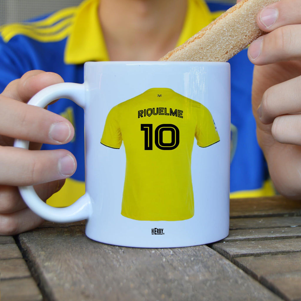 Taza del Almería personalizada con nombre y número más llavero del Almería caja de regalos del Almería taza de cerámica para te café o chocolate de 325 ml regalos para fanáticos del futbol(Almeríax2c)