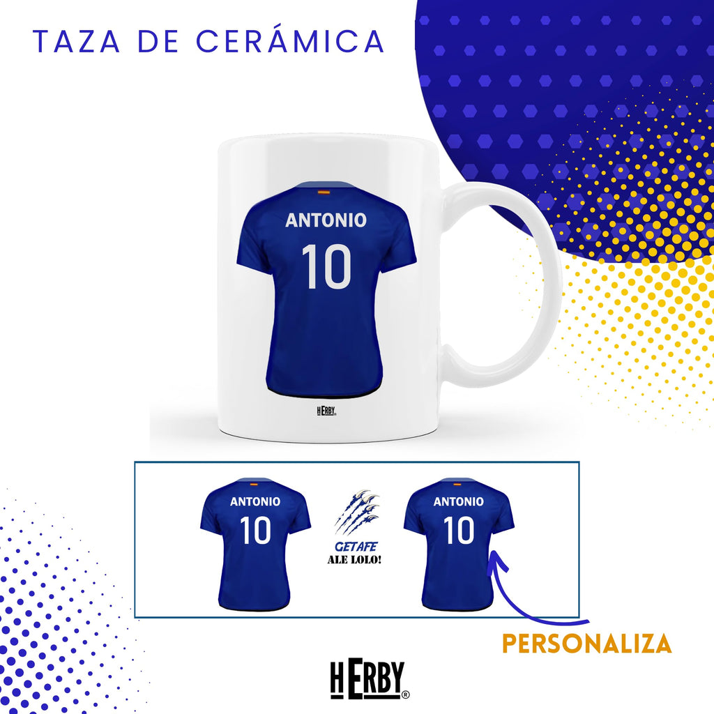 Taza Alavés Cerámica Personalizada Diseño Camiseta 325 Ml Regalo Ideal Para Aficionados Detalle Único Día Del Padre Cumpleaños Fanáticos Futbol Resistente Lavavajillas Microondas (Alavéscerámica)