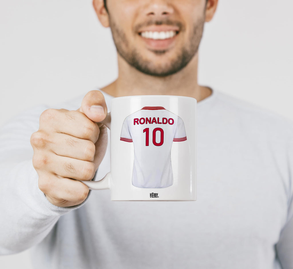 Taza Alavés Cerámica Personalizada Diseño Camiseta 325 Ml Regalo Ideal Para Aficionados Detalle Único Día Del Padre Cumpleaños Fanáticos Futbol Resistente Lavavajillas Microondas (Alavéscerámica)