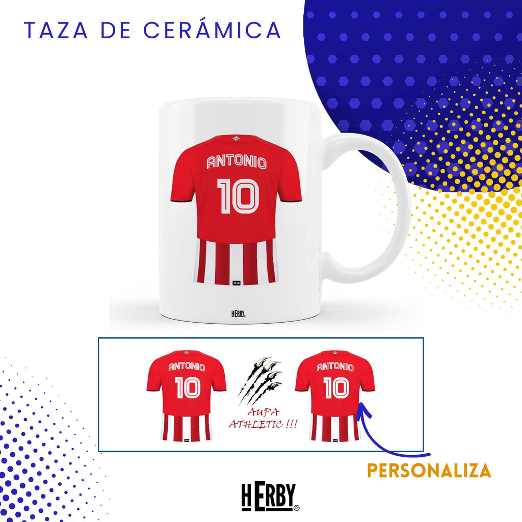 Taza Alavés Cerámica Personalizada Diseño Camiseta 325 Ml Regalo Ideal Para Aficionados Detalle Único Día Del Padre Cumpleaños Fanáticos Futbol Resistente Lavavajillas Microondas (Alavéscerámica)