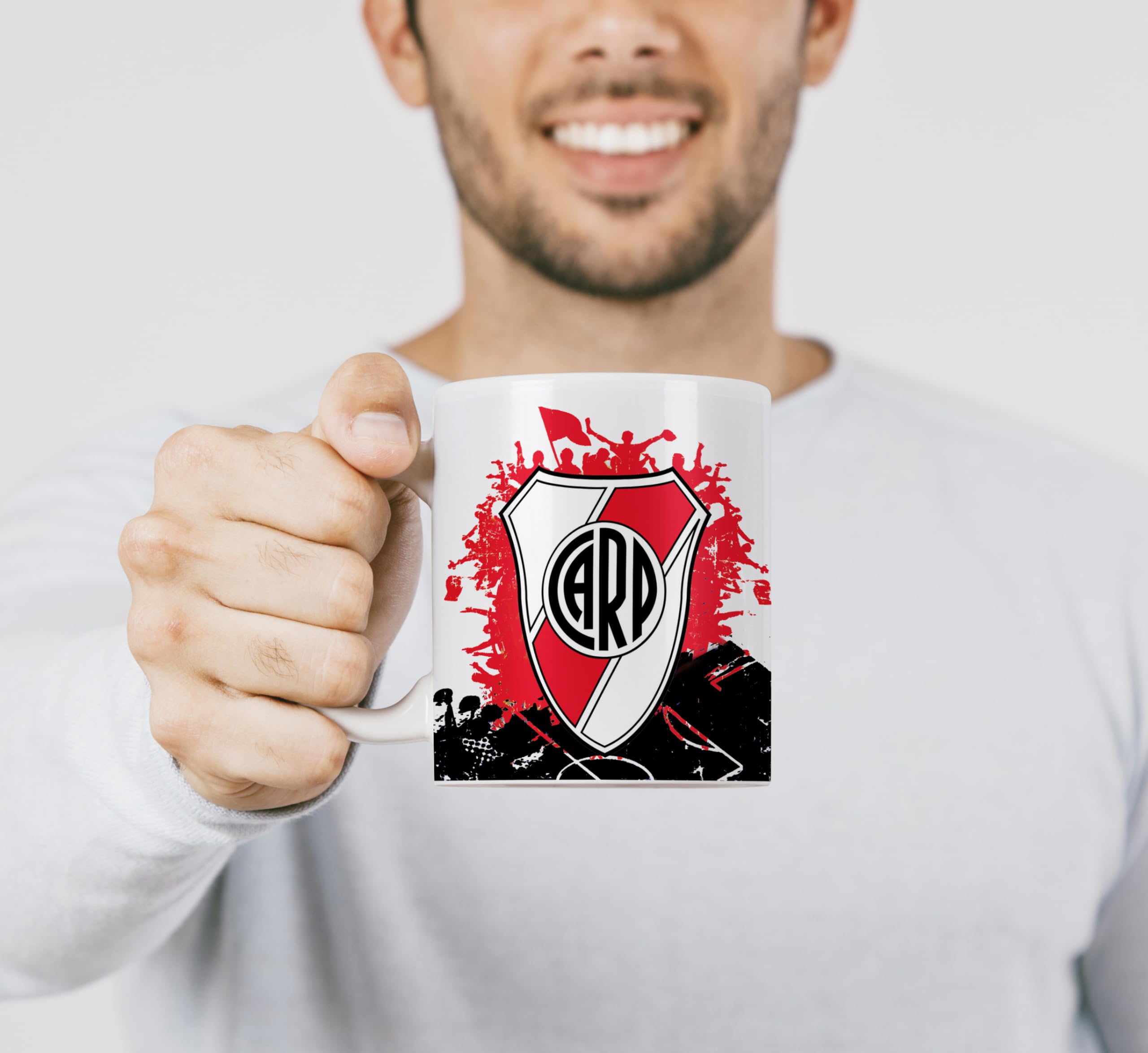 Taza de cerámica de boca personalizada con nombre, regalos para fanáticos del futbol todos los equipos 325 ml para café, té, apta para microondas y lavavajillas (Boca)