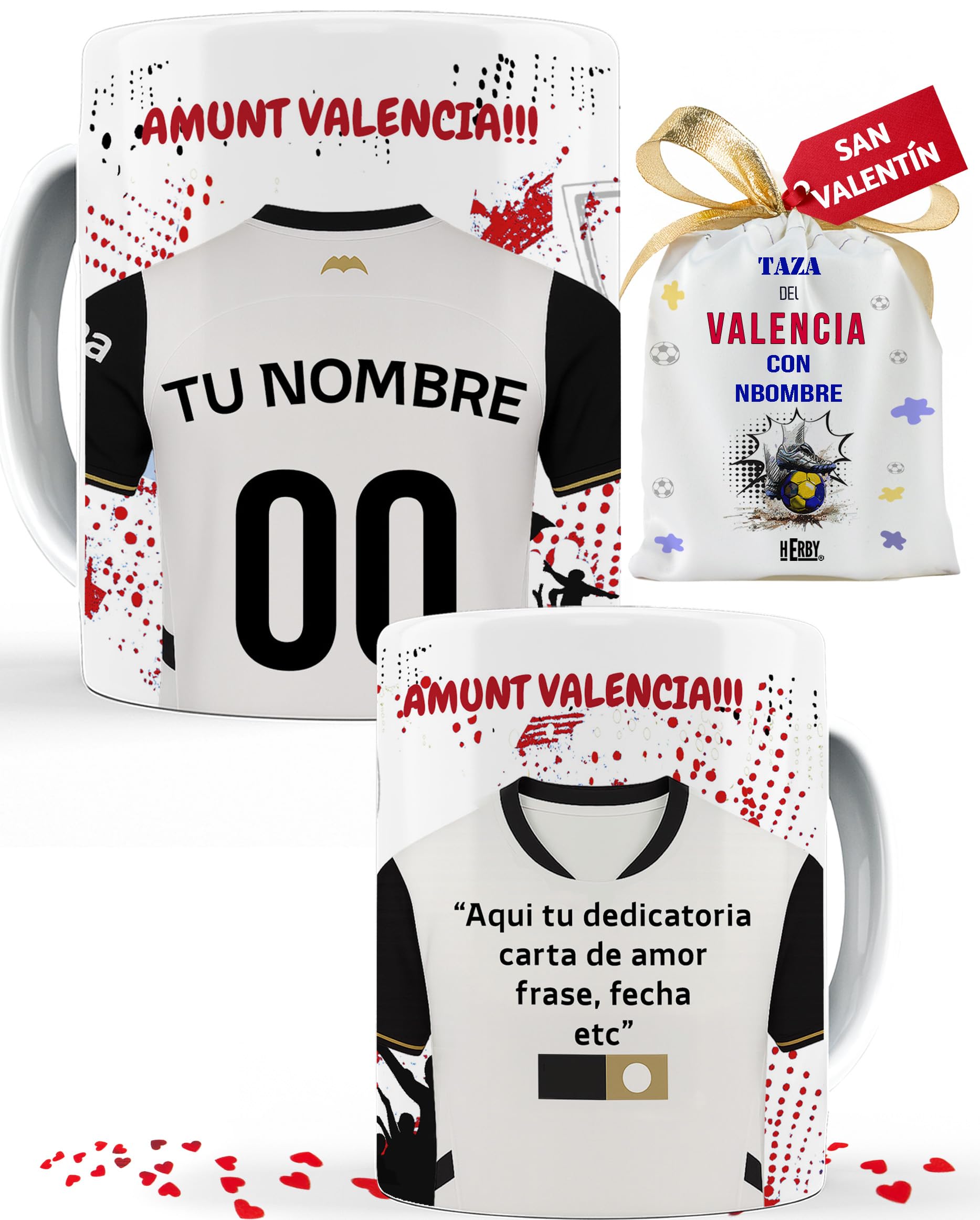 Taza Alavés Cerámica Personalizada Diseño Camiseta 325 Ml Regalo Ideal Para Aficionados Detalle Único Día Del Padre Cumpleaños Fanáticos Futbol Resistente Lavavajillas Microondas (Alavéscerámica)