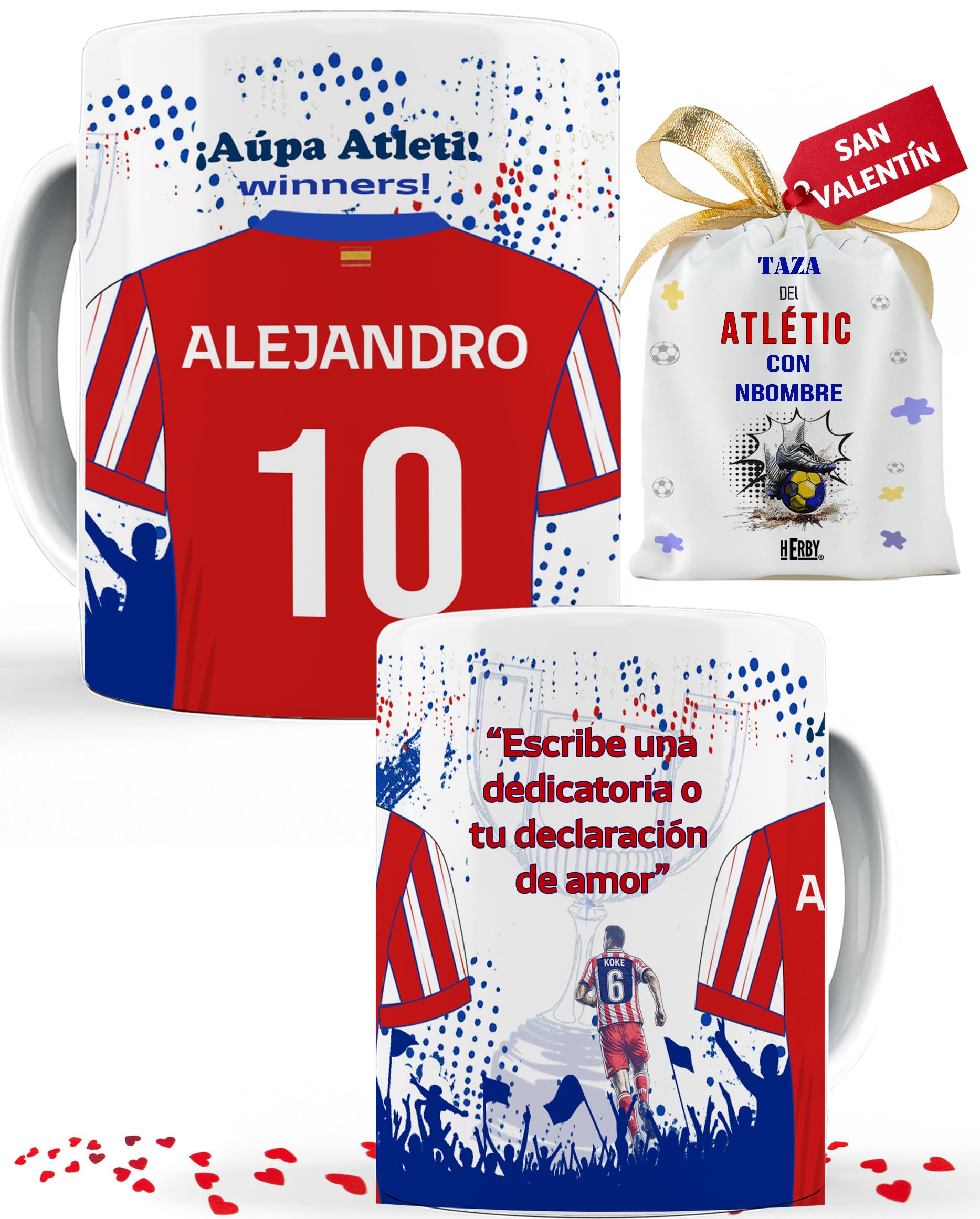 Taza Alavés Cerámica Personalizada Diseño Camiseta 325 Ml Regalo Ideal Para Aficionados Detalle Único Día Del Padre Cumpleaños Fanáticos Futbol Resistente Lavavajillas Microondas (Alavéscerámica)