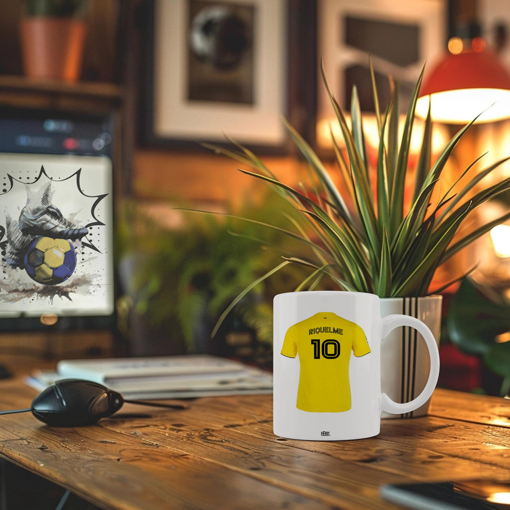 Taza Alavés Cerámica Personalizada Diseño Camiseta 325 Ml Regalo Ideal Para Aficionados Detalle Único Día Del Padre Cumpleaños Fanáticos Futbol Resistente Lavavajillas Microondas (Alavéscerámica)