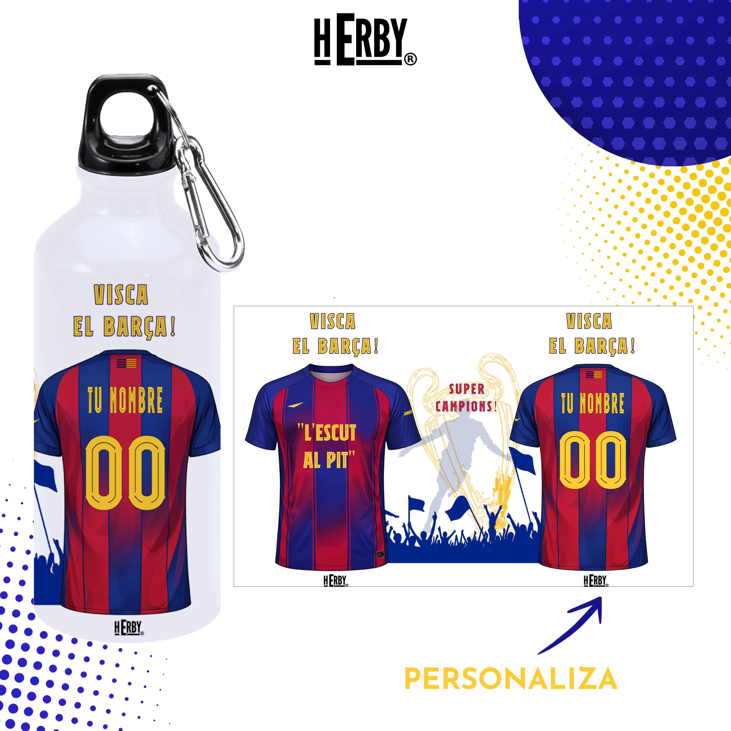 botella de agua del Alaves para niños personalizada con nombre y número es un bidón de aluminio liviano para fanáticos del futbol cantimplora del Alaves de 600 ml con dos tapones(Alavesbidón)